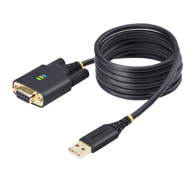 StarTech.com 6.6ft (2m) USB to Null Modem Serial Adapter Cable, COM Re