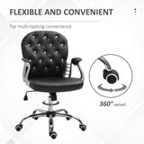 Office Chair, Computer Desk Chair with Adjustable Height and Tufted Back