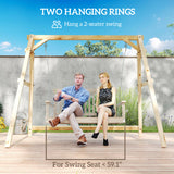770lbs Porch Swing Frame, Heavy Duty A-Frame Hanging Chair Stand Only with Reinforced Bars for Porch