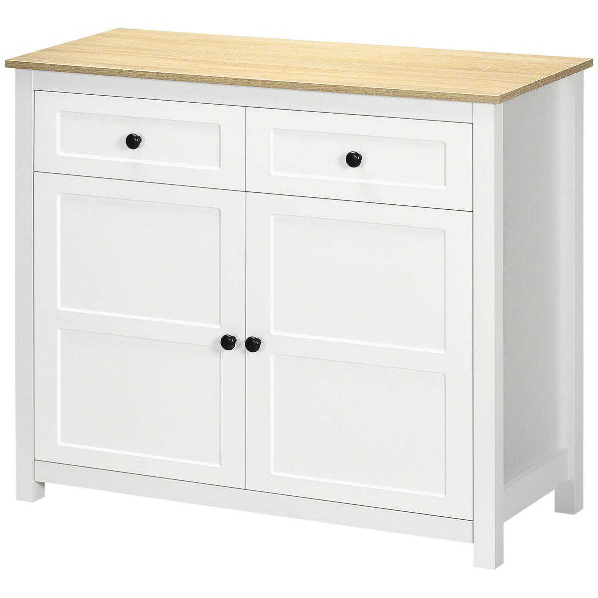 Sideboard, Modern Kitchen Storage Cabinet with Drawers and Adjustable Shelf