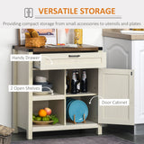 Rustic Barn Door Storage Cabinet Modern Farmhouse Buffet Sideboard for Kitchen