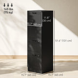4 Drawer Filing Cabinet with Lock, Office Storage Cabinet with Adjustable Hanging Bars for A4 Letter Size Files