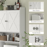 Farmhouse Over the Toilet Cabinet with Barn Doors, Over the Toilet Storage Cabinet with Adjustable Shelf