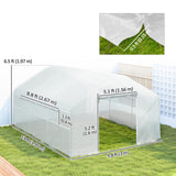 Walk-in Tunnel Greenhouse with Galvanized Steel Frame