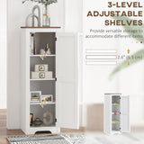 Farmhouse Accent Cabinet with Adjustable Shelf Barn Door Storage Cabinet for Living Room Floor Pantry Cabinet