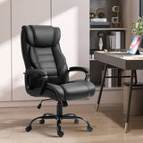 Massage Office Chair, High Back Executive Office Chair with 6-Point Vibration, Adjustable Height, Swivel Seat and Rocking Function