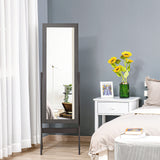 Full Length Mirror, Free Standing Full Body Mirror with Rectangular Frame, Adjustable Angle for Dressing Room