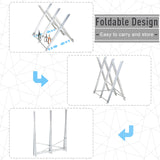 Portable Sawhorse Heavy Duty Cutting Stand Steel Adjustable Work Support, Foldable Sawhorse Stand 220 lbs Weight Capacity