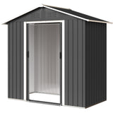 6.5x3.5ft Metal Garden Storage Shed for Outdoor Tool Storage with Double Sliding Doors and Vents