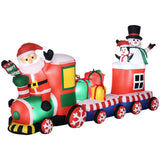 6ft Christmas Inflatable Santa Claus Driving A Truck with LED Lights