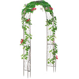 7.5ft Garden Metal Arch Outdoor Walkway Arbor for Decorative Climbing Vine Plants Party Wedding Ceremony Decoration Accessories