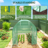 8'x6.6'x6.6' Heavy Duty Walk-in Greenhouse Garden Tunnel Hot House Outdoor Flower Vegetable Growth Warm House Roll Up Door, Steel