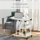 Bureau debout mobile, bureau debout réglable en hauteur 31,5 pouces avec roues pour bureau à domicile