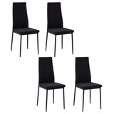Chaises de salle à manger dossier haut, chaises d'appoint modernes en cuir PU rembourré avec pieds métalliques pour cuisine