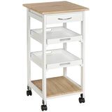Kitchen Island Rolling Trolley Utility Serving Cart with Drawer