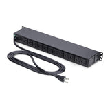 StarTech.com 13-Outlet Rackmount PDU, 1U Server Power Strip with 1x Fr