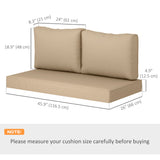 Coussins de Siège Extérieur avec Dossier, Coussins Mobilier Extérieur Causeuse Double Sofa