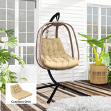 Outdoor Swing Cushion, Tufted Patio Cushion Replacement for Garden Chair Egg Chair