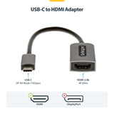 StarTech.com USB-C to HDMI Adapter, 4K 60Hz Video, HDR10, USB-C to HDM