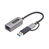 StarTech.com Adaptateur USB-C vers Ethernet avec dongle USB-A, 10/100/1000M