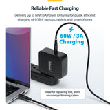 StarTech.com 5-Pack 3ft (91cm) USB-C Charging Cable, 60W (3A) PD, Dual