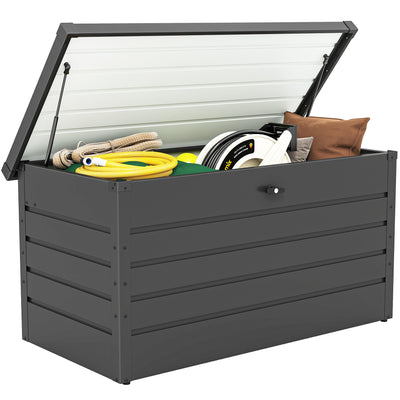 Large Deck Box, Outdoor Storage Container with Lock for Pool Toys
