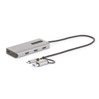StarTech.com USB-C Multiport Adapter w/Attached USB-C to USB-A Dongle
