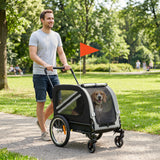 Remorque à vélo pour chien, 2 en 1
