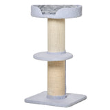 Arbre à chat tour de chat avec tapis sisal poteau à griffer lit pour chat, 18