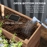 4-Tier Raised Garden Bed, Vertical Wooden Elevated Planter Box Kit with Liner for Vegetable