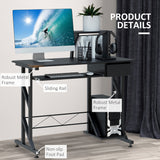 Computer Desk with Keyboard Tray, Writing Desk with Drawer, Workstation for Home Office