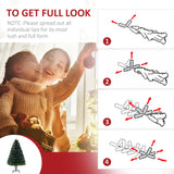 4ft Prelit Artificial Optical Xmas Tree Spruce Hinged Full Tree