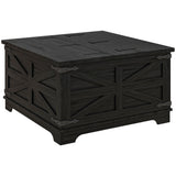 Farmhouse Coffee Table, Hidden Storage Compartment