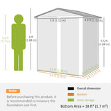 Abri de Rangement Métal Jardin 5' x 4'