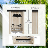 3PCs Wooden Bat Boxes, 18 x 6 x 22.5 cm