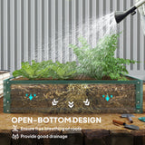 4' x 4' x 1' Raised Garden Bed Galvanized Steel Planter Box for Vegetables