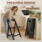 4 Pack Folding Chairs, Foldable Resin Chair with Padded Seat