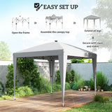 10 x 10 ft Pop Up Canopy Tent with Central Light, UPF 50+ Instant Portable Canopy Shelter with Remote