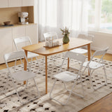 Folding Chairs 6 Pack, Plastic Foldable Chairs with Vent, Carry Hole and Steel Frame for Home