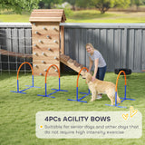 Dog Agility Training Equipment, 4 PCS Obstacle Course with Carrying Bag for Old Dogs