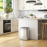 10.6 Gal (40 L) Automatic Garbage Can w/ Soft-Close Lid, Touchless Trash Can with Fingerprint Resistant Stainless Steel