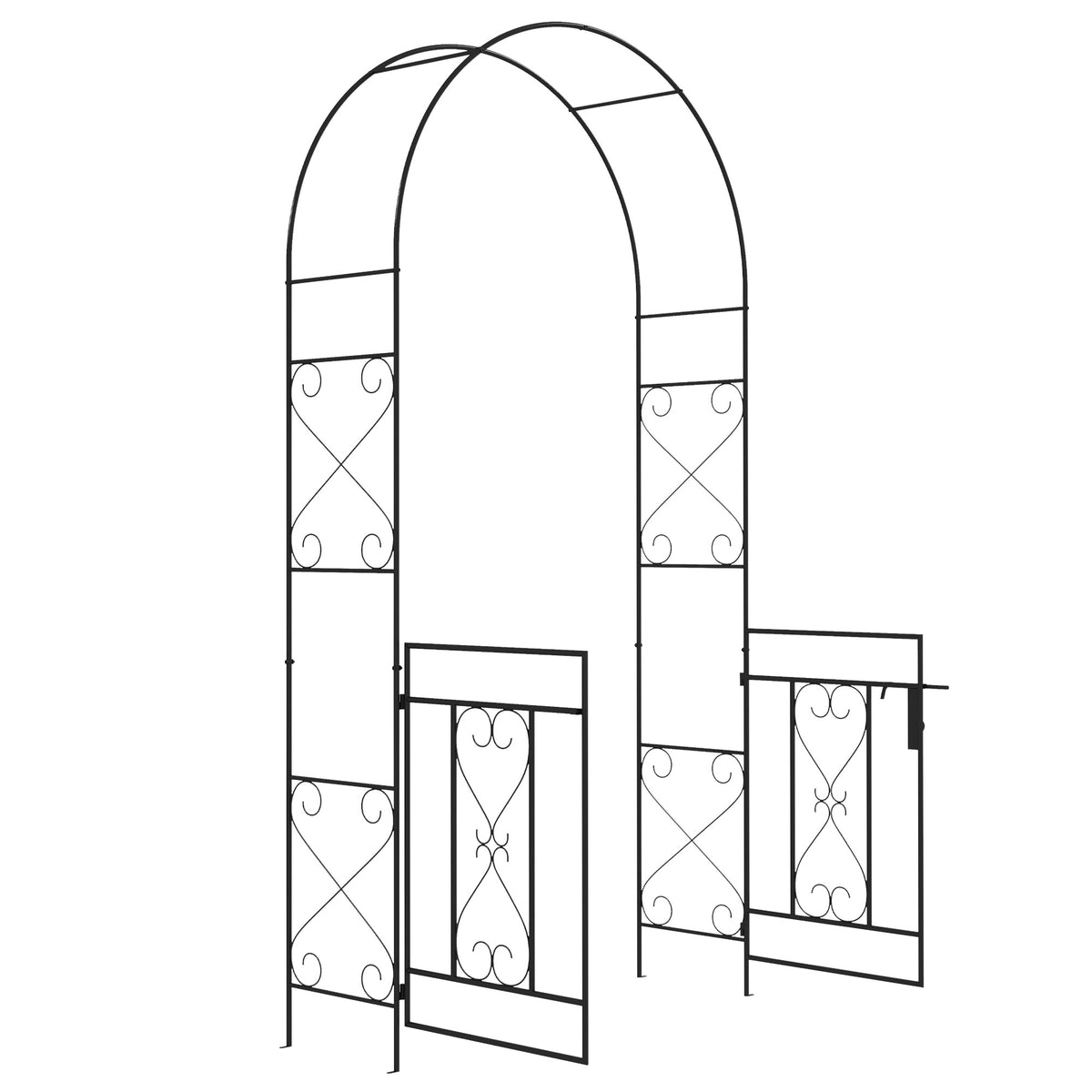 Arche de jardin en métal 7,6FT avec portail
