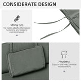 Coussin de Remplacement pour Chaise Longue de Jardin, Coussins de Patio à Siège Profond avec Rembourrage Épais, Appuie-tête