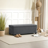 44 Inches Ottoman with Storage, Corduroy End of Bed Bench for Living Room