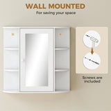 Mirrored Bathroom Wall Cabinet Wall Mounted Medicine Cabinet with Door & Shelves