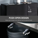 Buffet de cuisine, meuble de rangement, bar à café moderne avec design push-open et 2 tiroirs pour salon