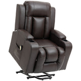 Electric Power Lift Chair, PU Leather Recliner Sofa with Footrest