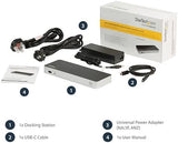 Station d'accueil USB-C StarTech.com - Double écran HDMI et DisplayPort 4K 30 Hz - États-Unis