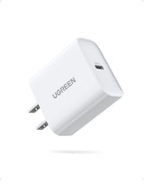 StarTech 20W USB-C Wall Charger, Portable Charger with USB Power Delivery Fast Charging, 5V/9V PD, USB-C Charger, Black