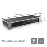 StarTech.com Station d'accueil Thunderbolt 3 - Double moniteur 4K 60Hz TB3 pour ordinateur portable